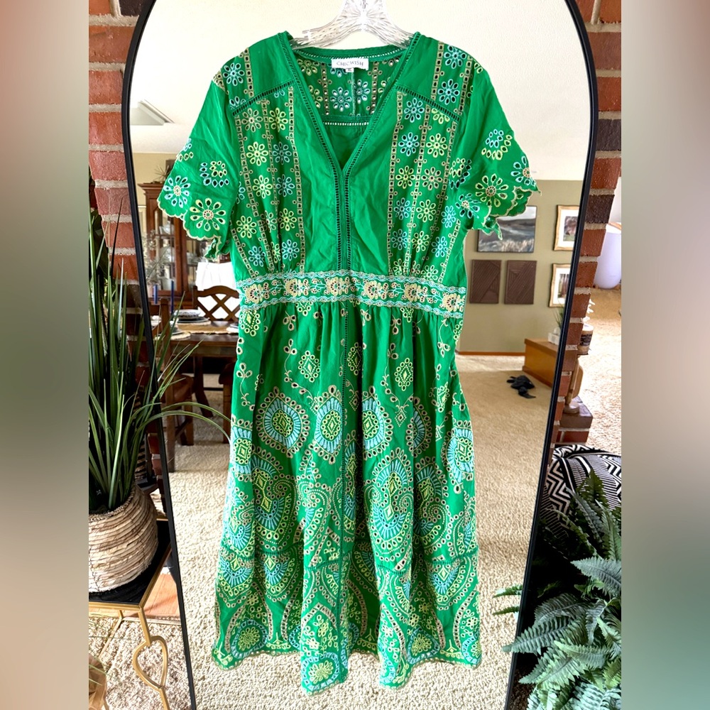 Green Floral Dress